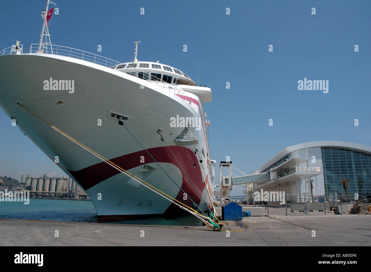 Cruise ship Ocean Village Two in Barcelona, Spain Stock Photo