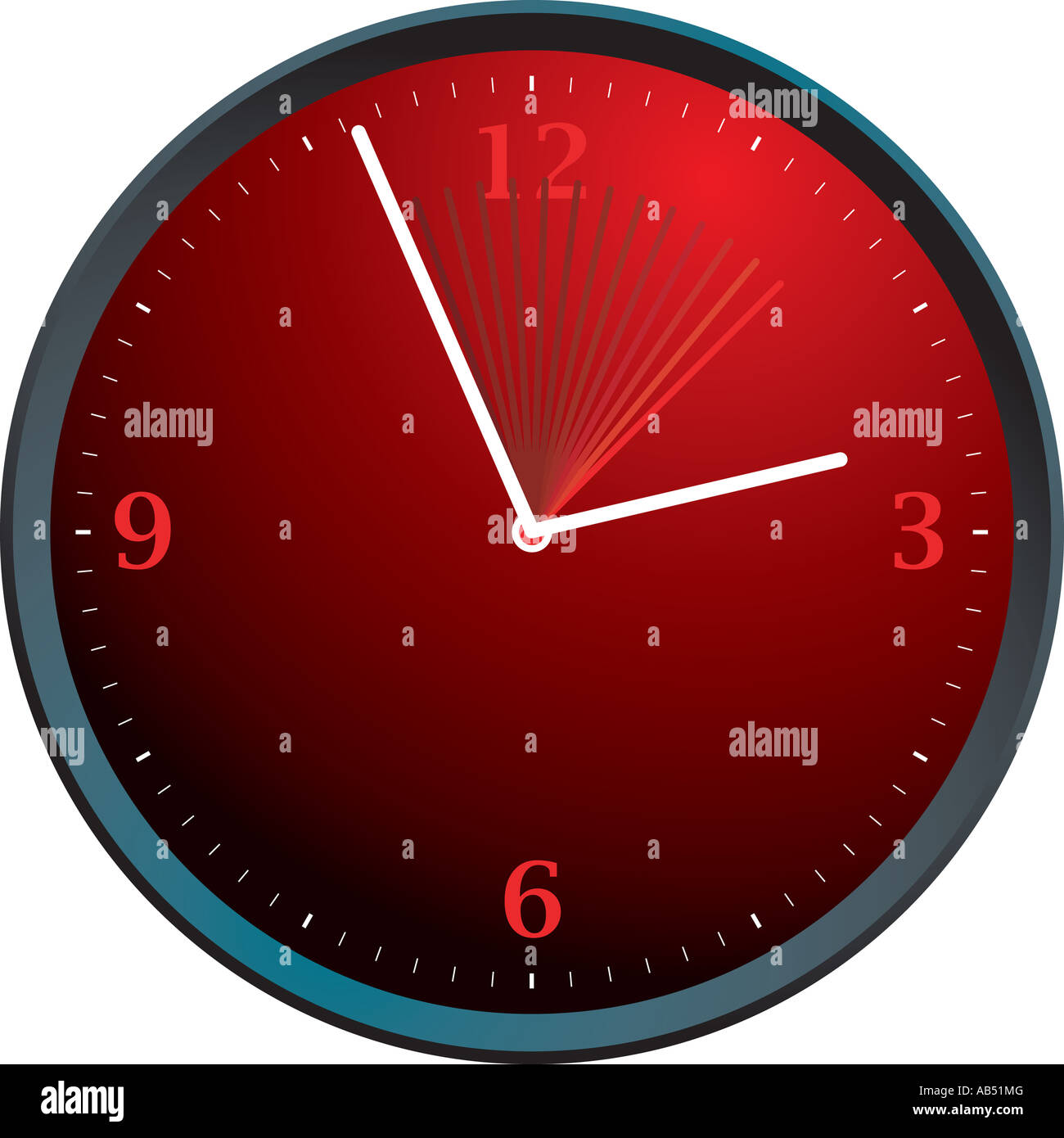 Illustration of a clock showing the second hand moving Stock Photo Alamy