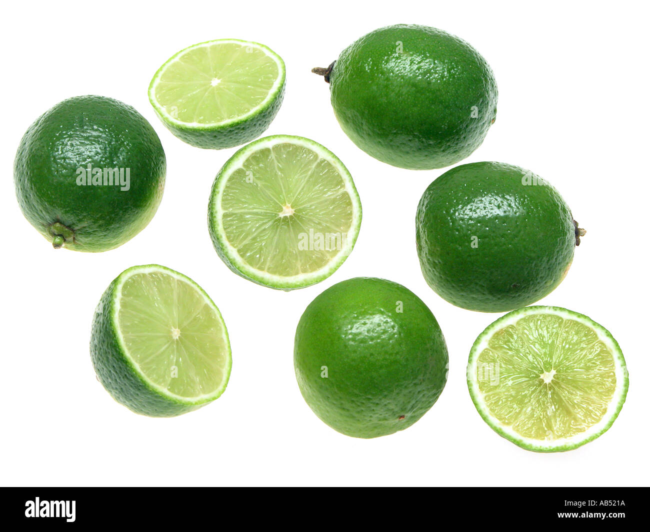 green limes lemon cut out cutout lime Stock Photo Alamy