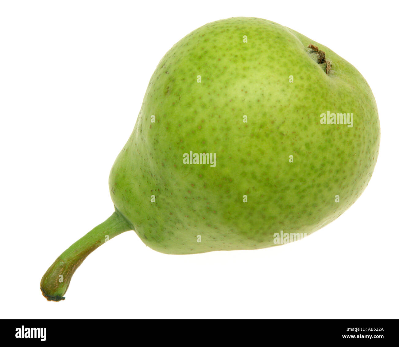 pear pears green light green plain white background cut out cutout Stock Photo