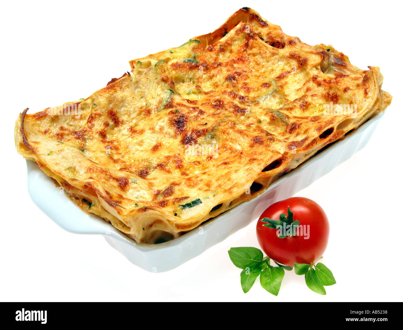 LASAGNE BOLOGNESE Cheese Entree Lasagna Main Pan Pasta Prepared Recipe Stock Photo