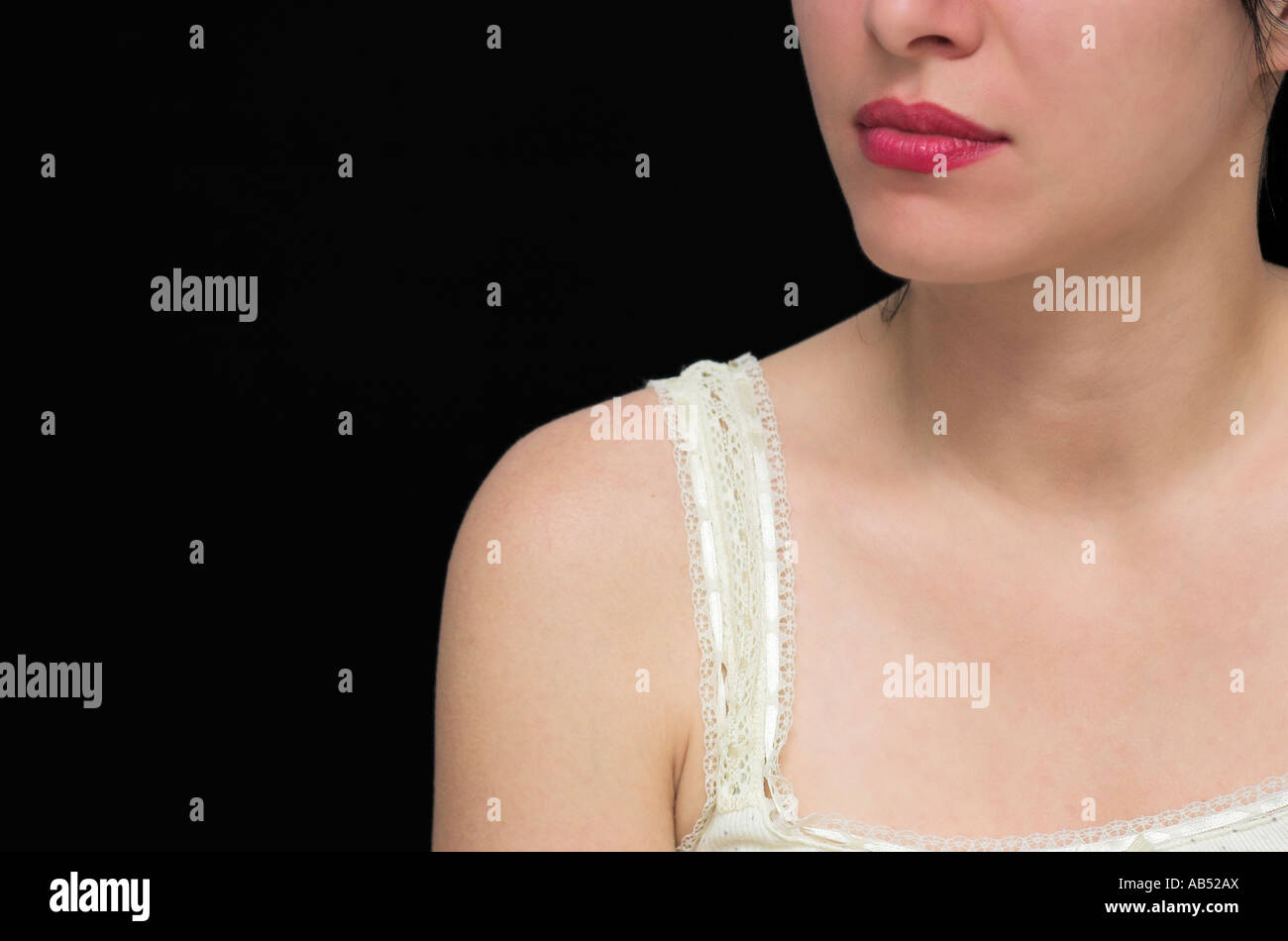 Young woman portrait close up Stock Photo