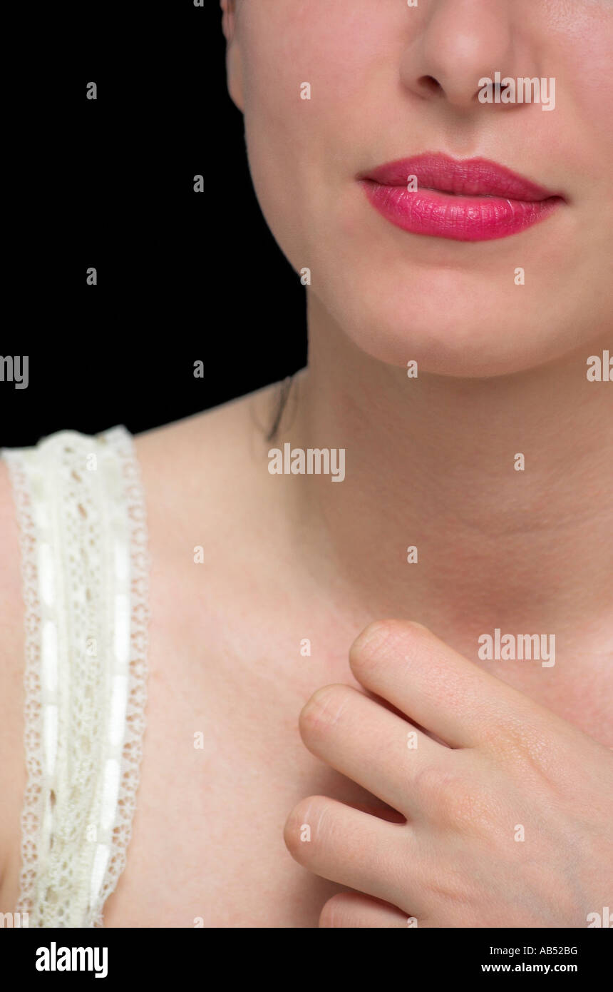 Young woman portrait close up Stock Photo