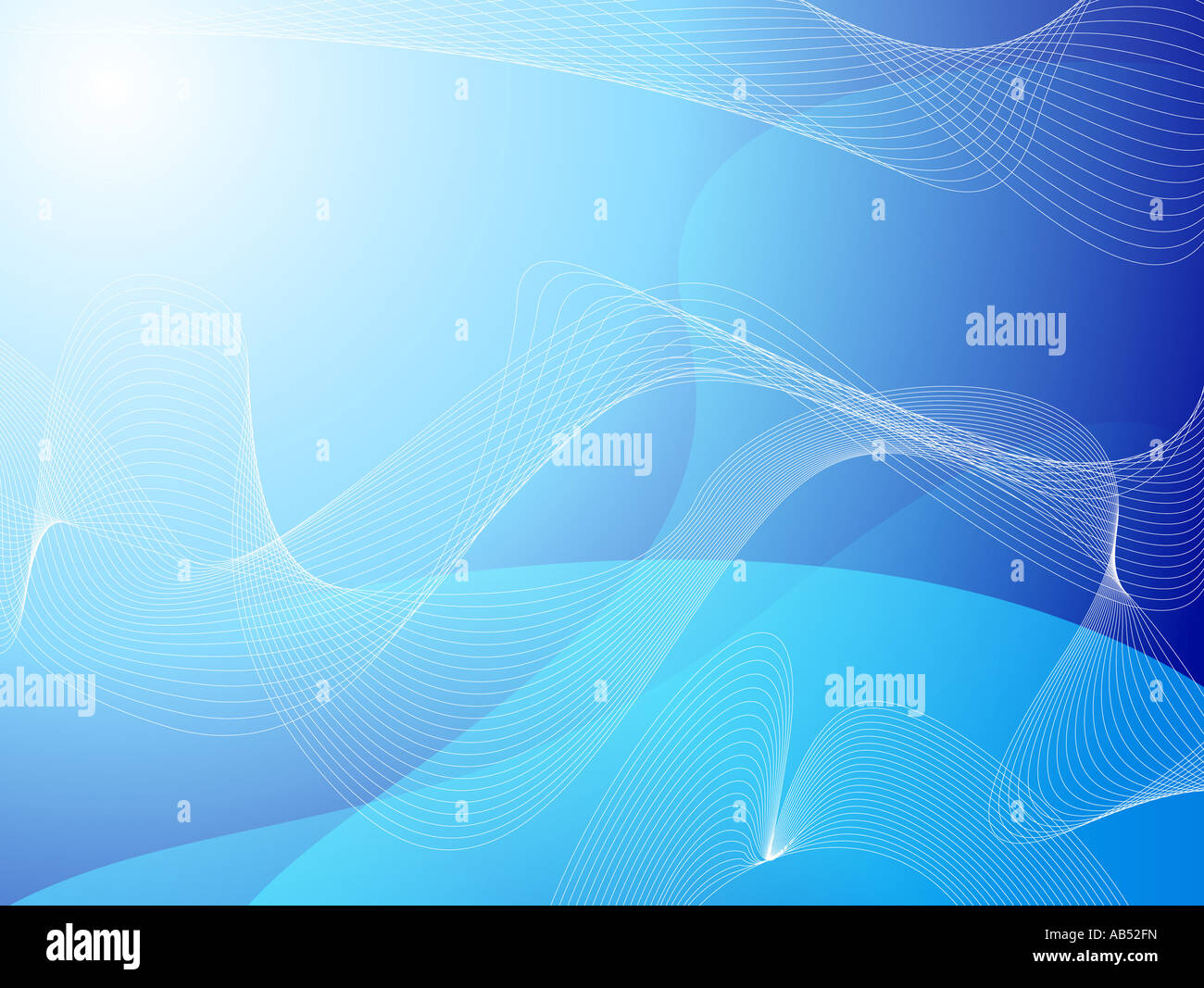 An abstract wave background in different shades of blue Stock Photo - Alamy