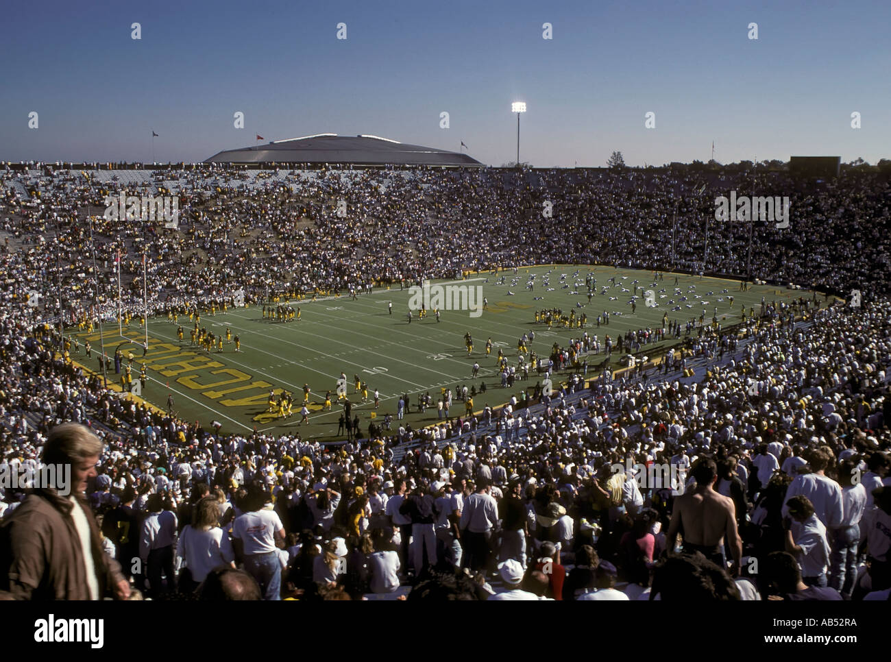 College football game University of Michigan vs Michigan State University Stock Photo