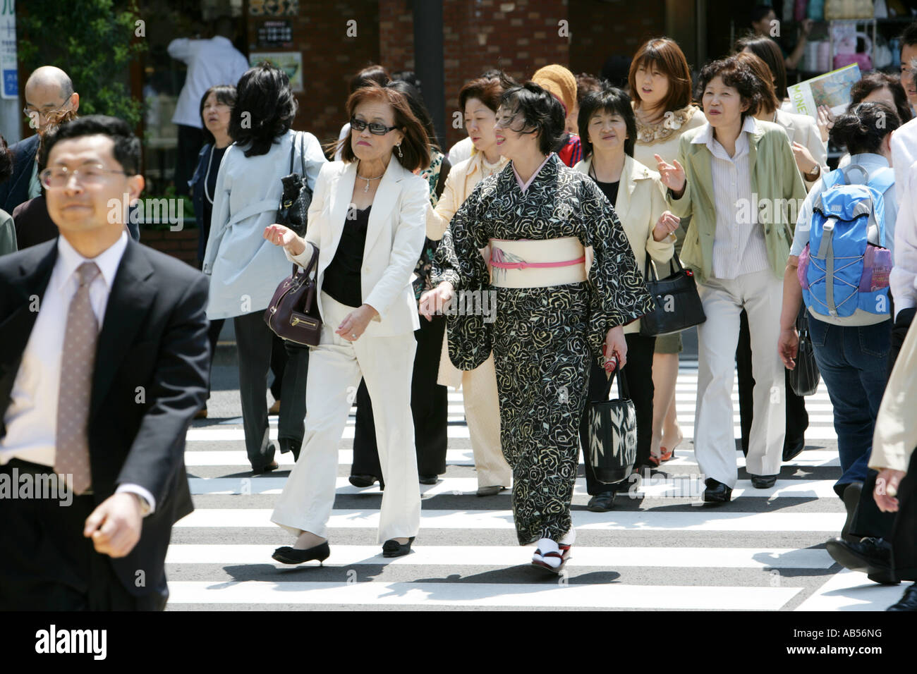 JPN, Japan, Tokyo: Woman in traditional Kimono dress Stock Photo