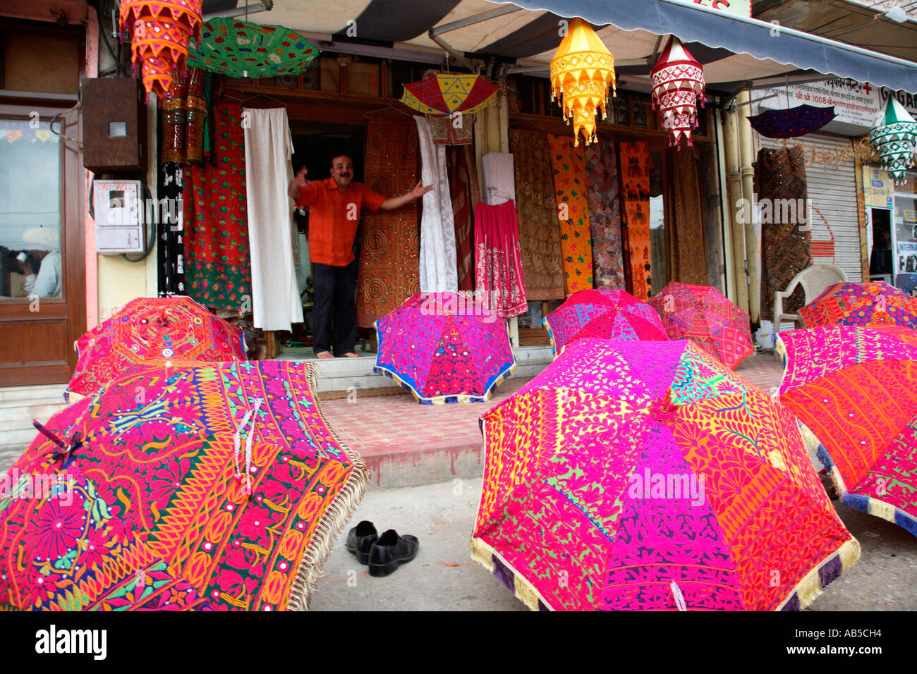 India Jaipur Rajasthan Fabrics High Resolution Stock Photography and