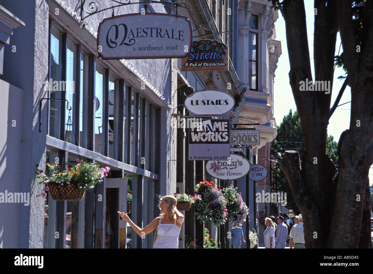 Water Street shops Port Townsend Washington Stock Photo Alamy