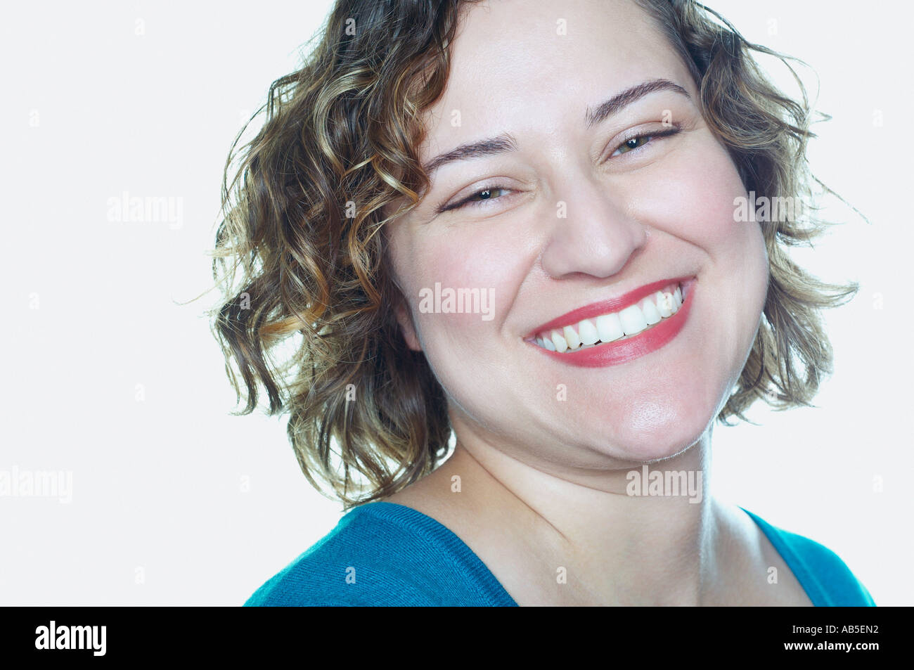Young woman smiling for the camera Stock Photo