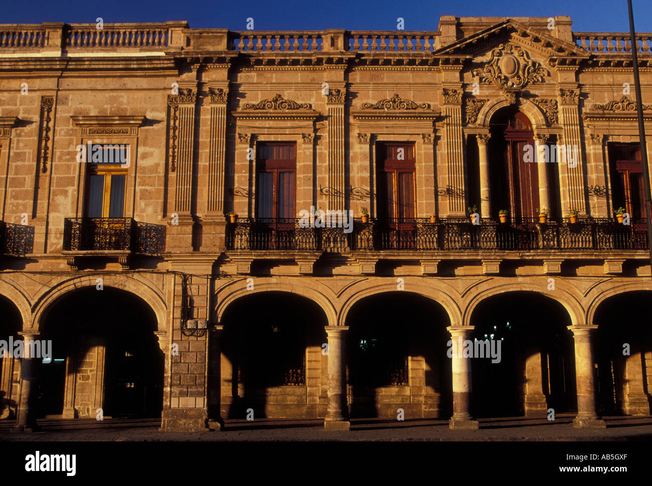 architecture, historic building, Madero Avenue, city of Morelia, Michoacan State, Mexico Stock Photo
