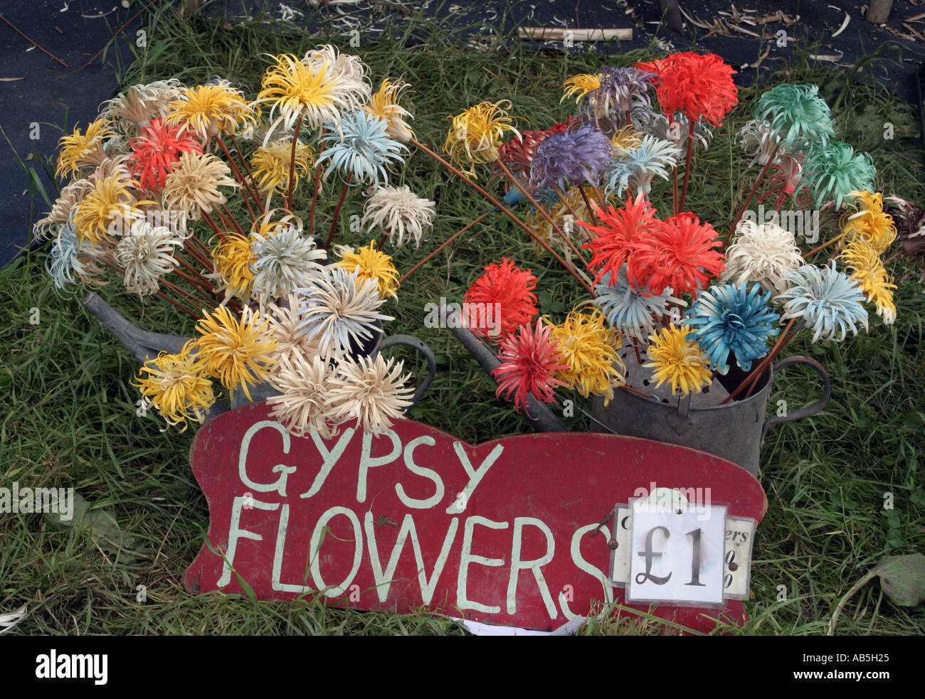 gypsy flowers for sale at glastonbury festival of contemporary