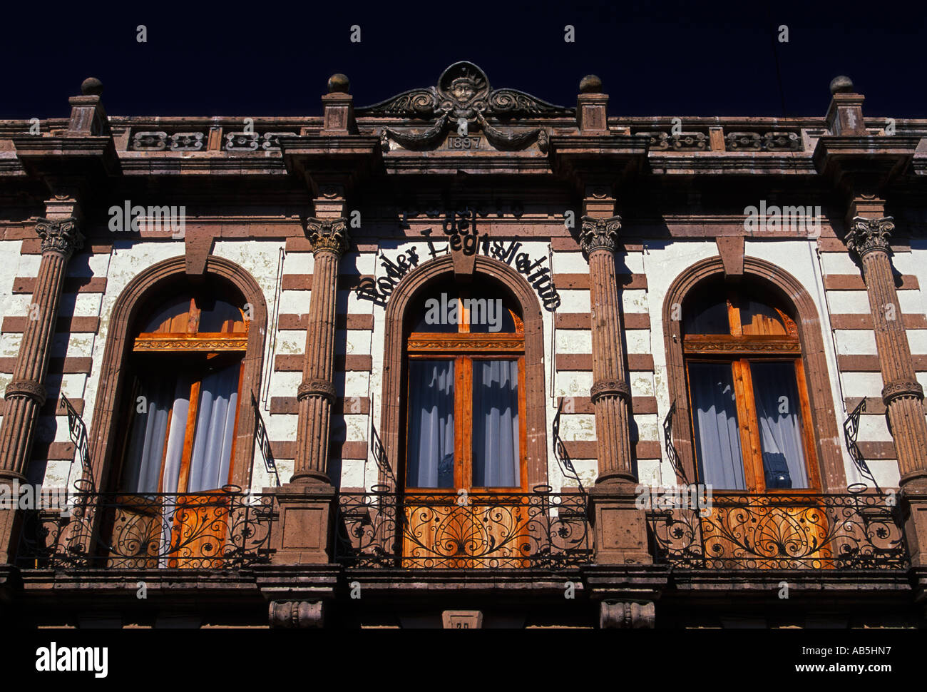 Palacio del Poder Legislativo, Madero Avenue, city of Morelia, Michoacan State, Mexico Stock Photo