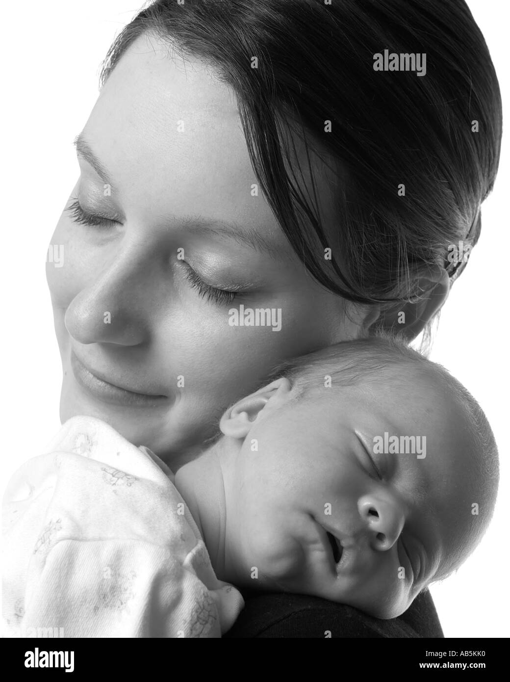 mum and baby asleep Stock Photo - Alamy