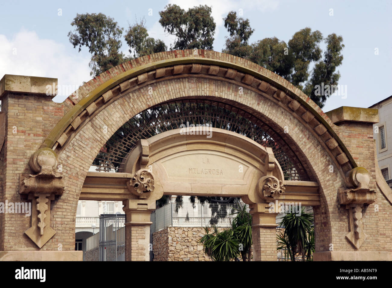 Archway on La Milagrosa, Cartagena , Murcia, Spain Stock Photo