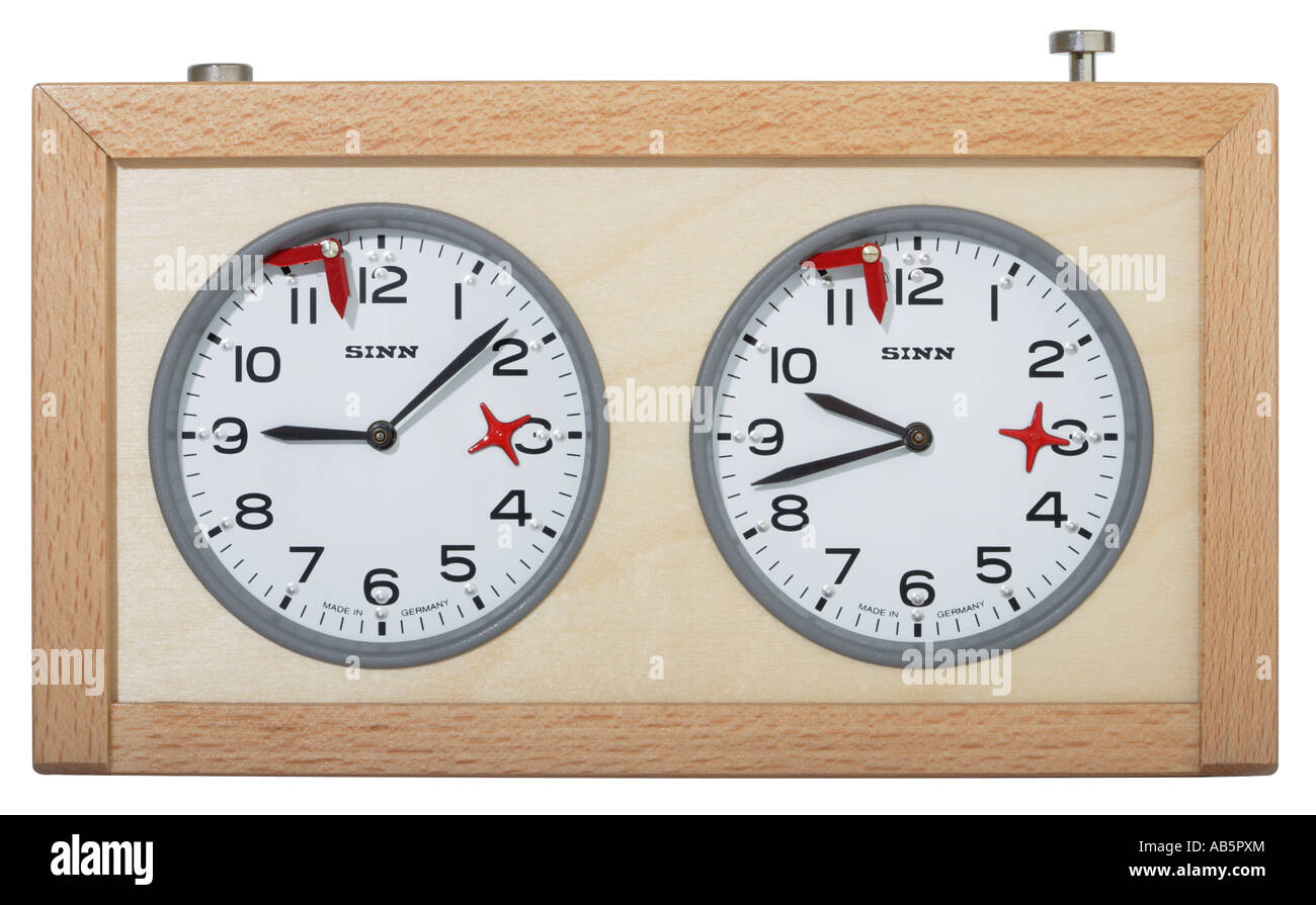 Chess timing clocks Stock Photo Alamy