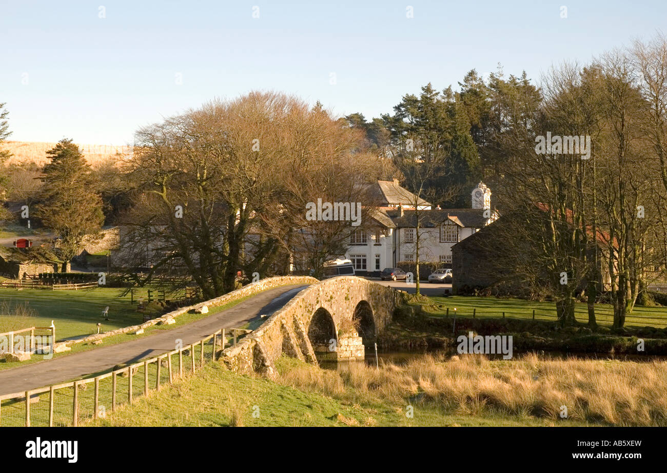 Two Bridges Hotel Dartmoor National Park Devon England Stock Photo