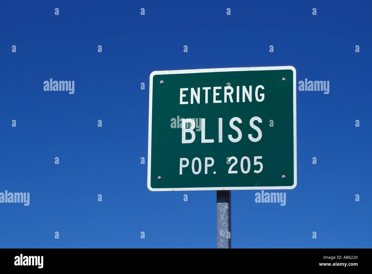 Bliss Idaho town sign Stock Photo Alamy