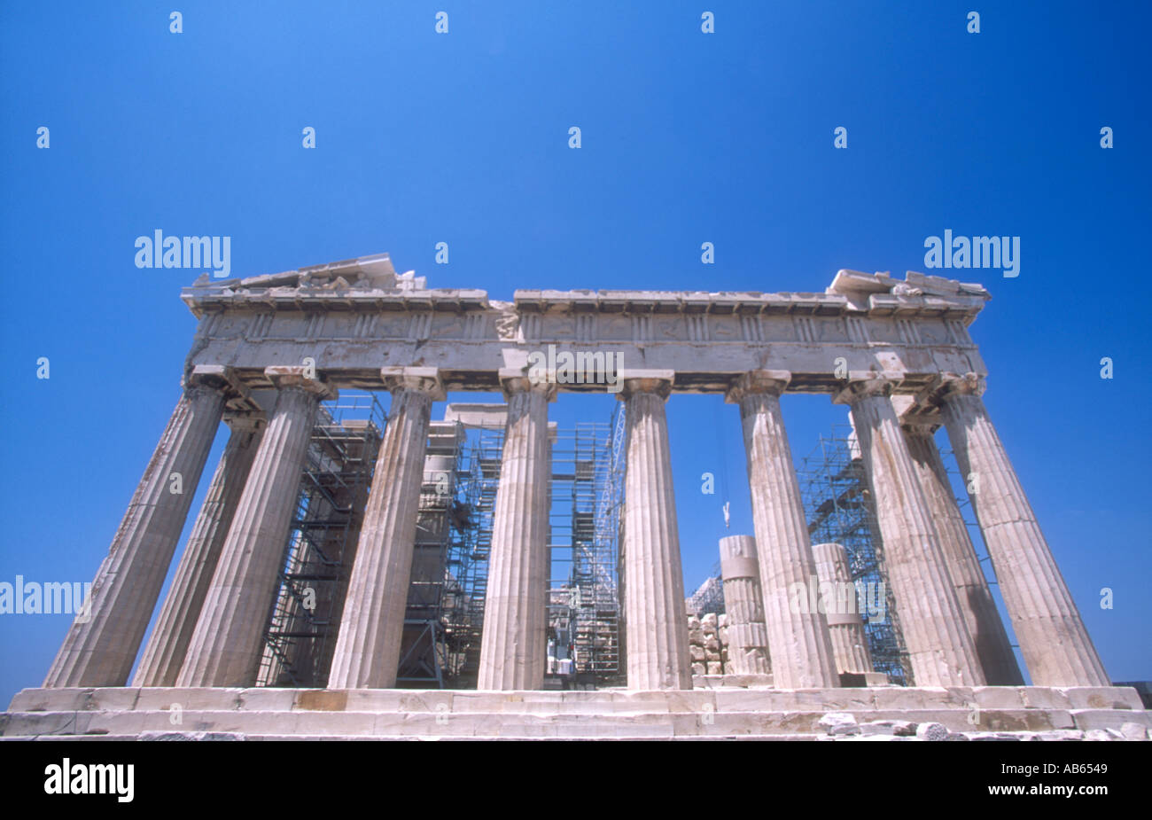 Façade of the Parthenon on the Acropolis, Athens, Eugène Piot, 1852 Canvas  Print, image size:1300x925