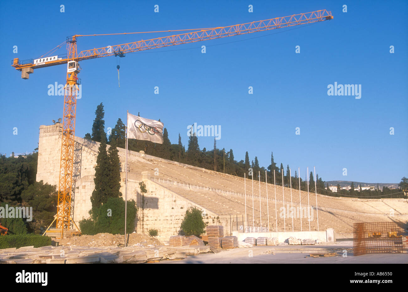 Restoration Of The Site Of First Modern Olympic Games The Roman Or Kallimarmaro Stadium Athens 