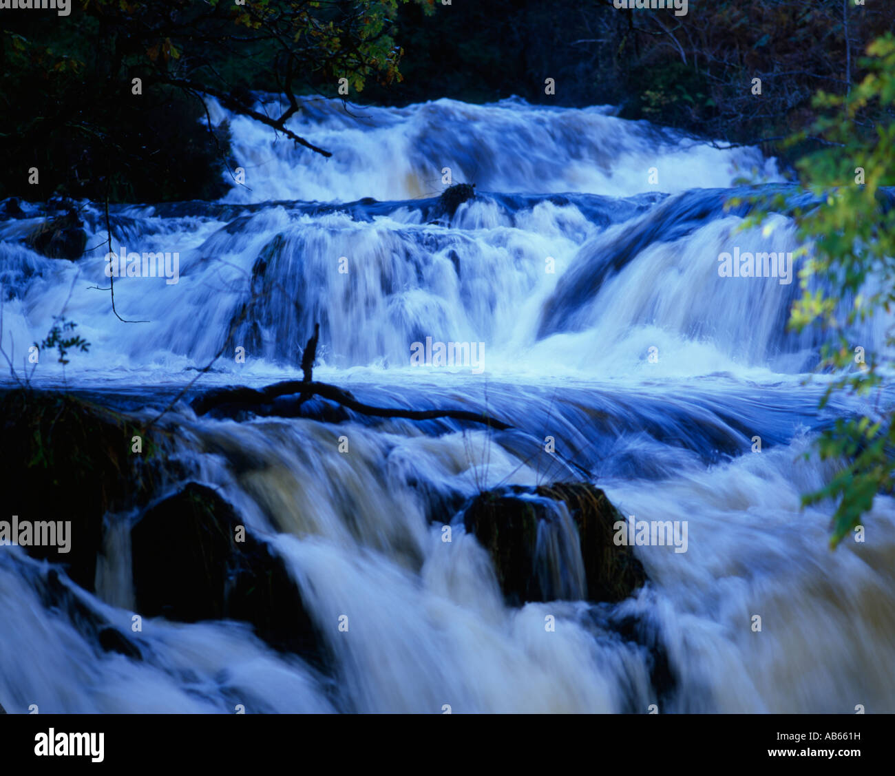 Avich falls near Kilchrenan, Loch Awe, Argyll Stock Photo