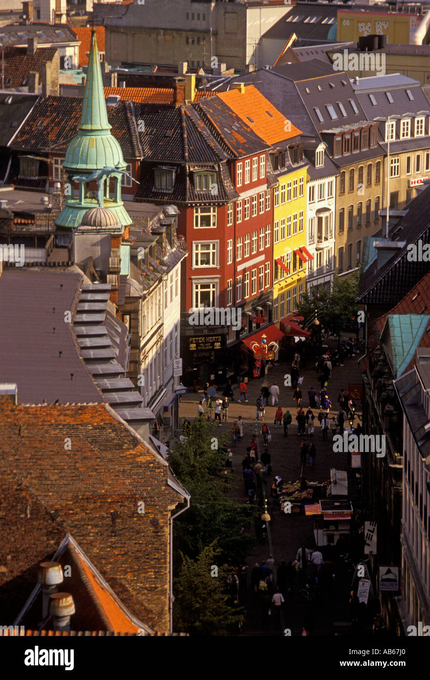 Kobmagergade street, Stroget, pedestrian precinct, pedestrian zone, Copenhagen, Denmark, Europe Stock Photo
