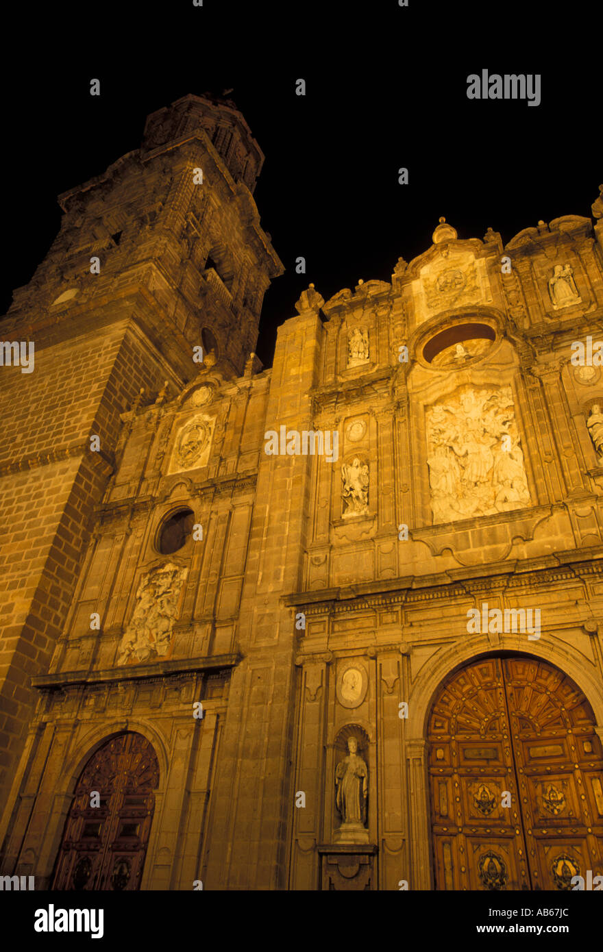 Cathedral of the Divine Savior of Morelia, Cathedral of the Divine Savior, cathedral, catedral, city of Morelia, Morelia, Michoacan State, Mexico Stock Photo