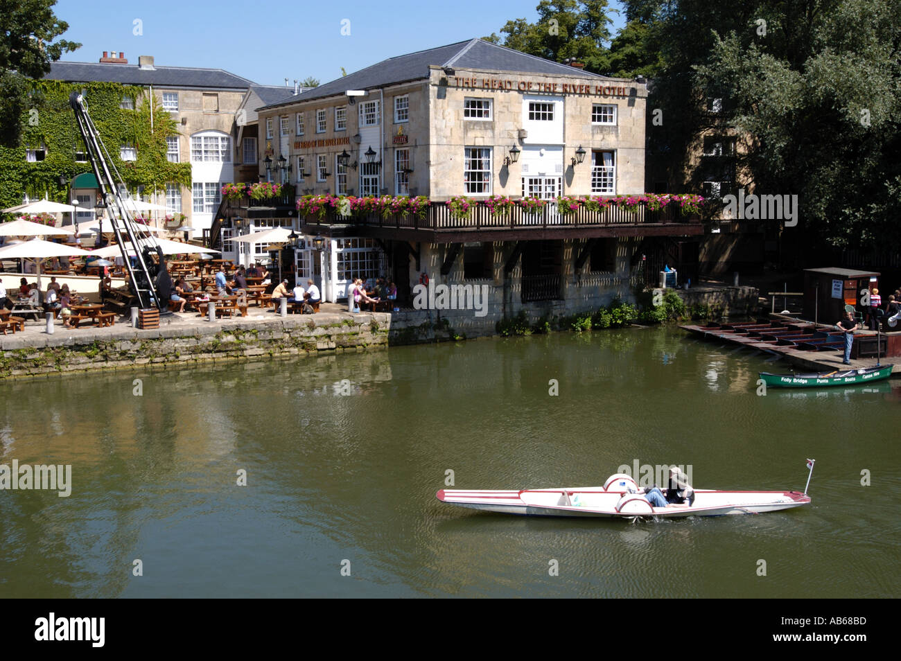 Head of the River pub Oxford England River Thames Isis Stock Photo