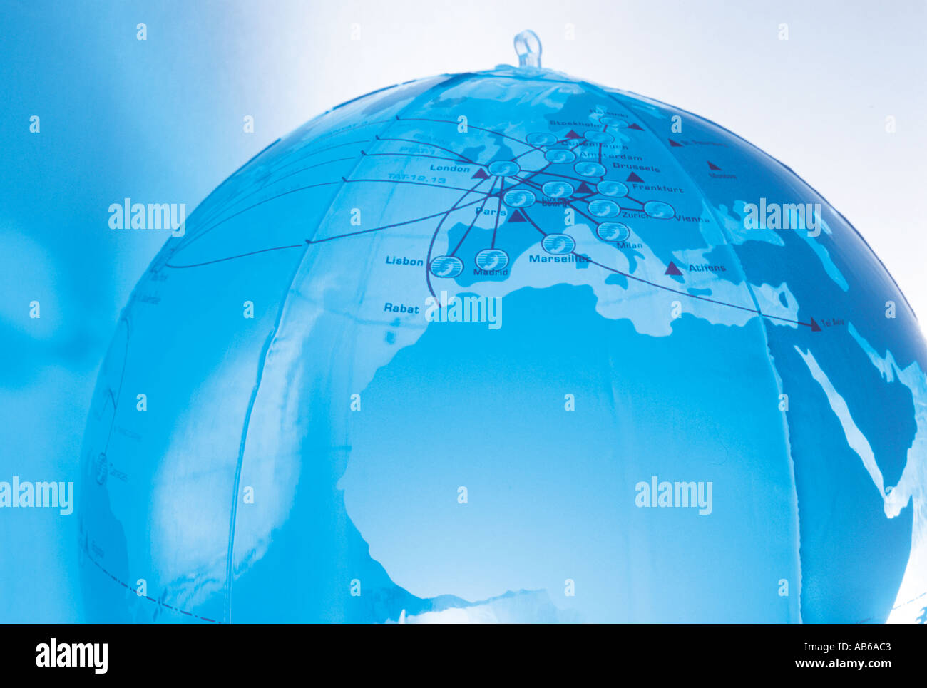 Globe Beach Ball Stock Photo - Alamy