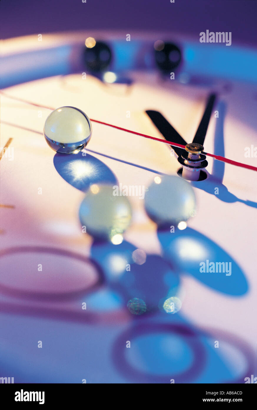 Marbles on Clock Stock Photo Alamy