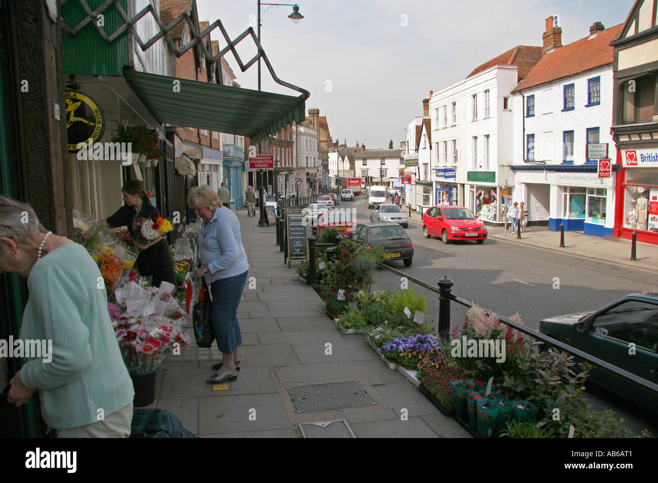 Dorking market town high street surrey UK Stock Photo