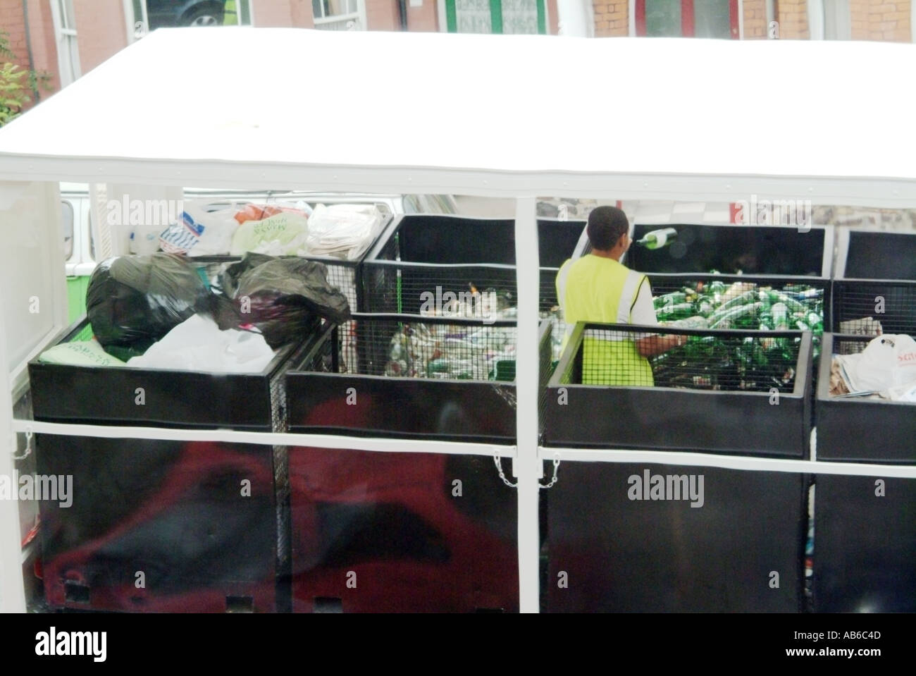 london haringey mobile recycling collection and sorting on back of