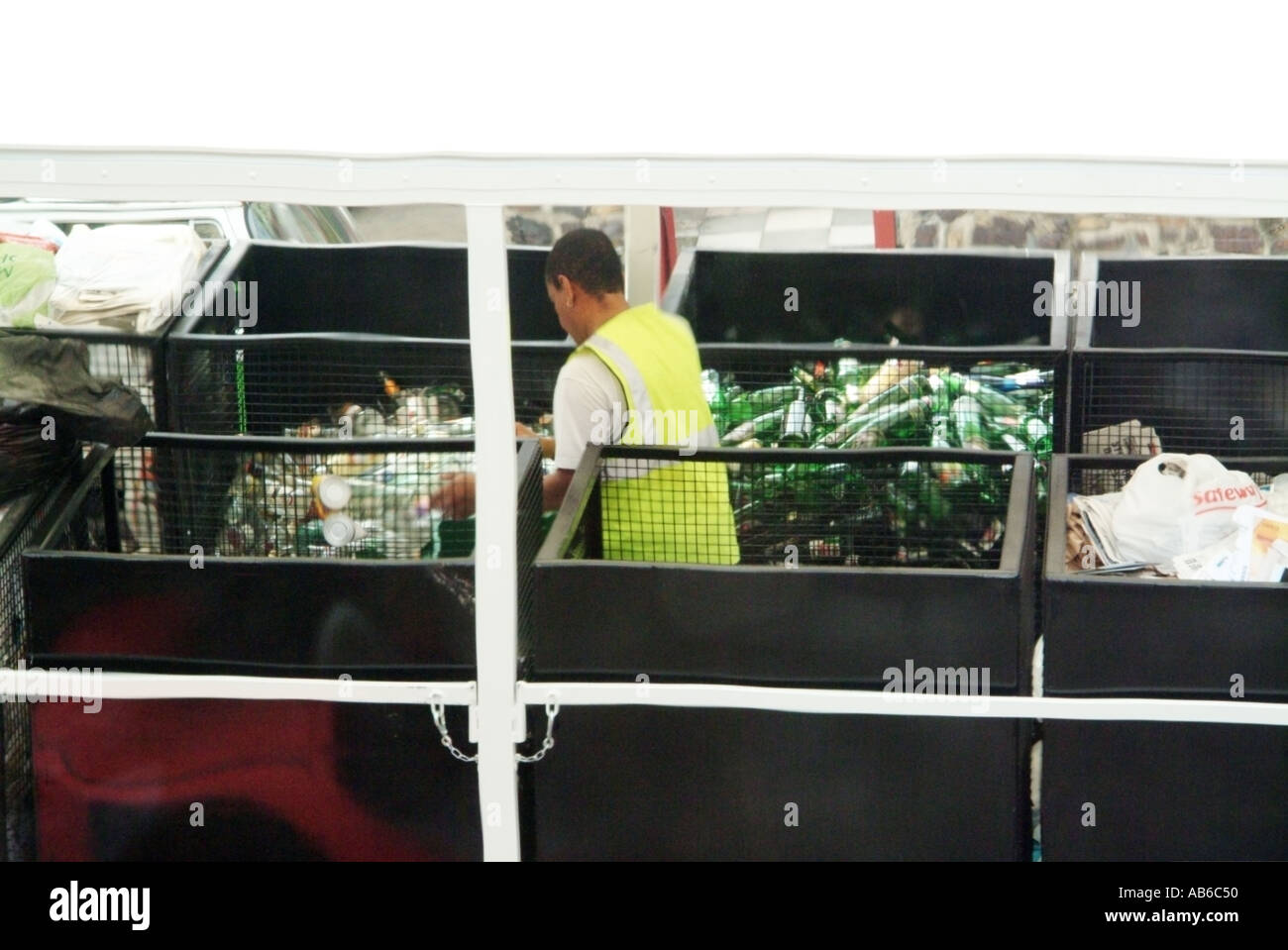 london haringey mobile recycling collection and sorting on back of