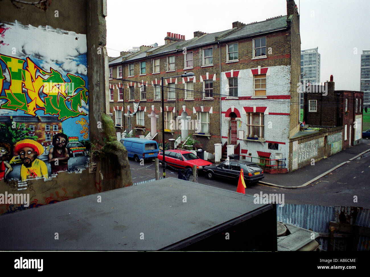 St Agnes Place London's longest running squat in Kennington South London evicted and demolished in 2005. Stock Photo