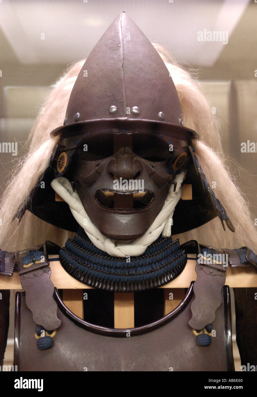 Samurai armour on display at the Tokyo National Museum Japan Stock Photo