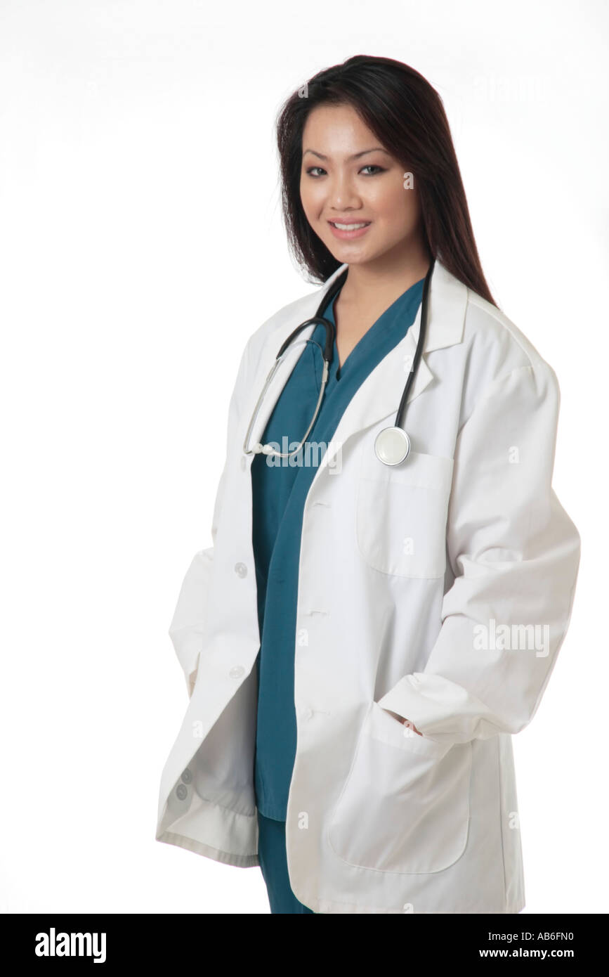 Pretty Asian Lady Doctor Stock Photo - Alamy