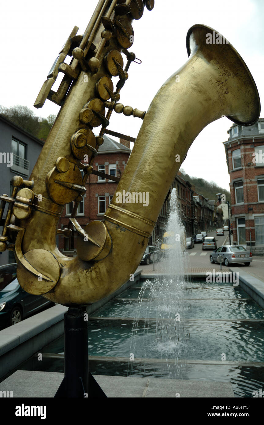 Statue of Saxophone Dinant Belgium Stock Photo Alamy