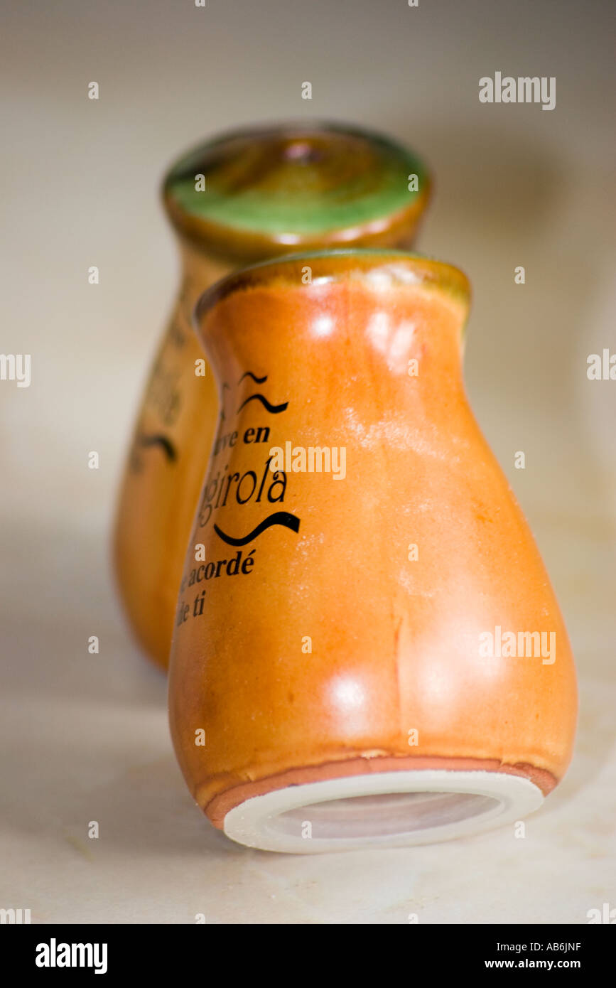 Decorative salt and pepper pots Stock Photo Alamy