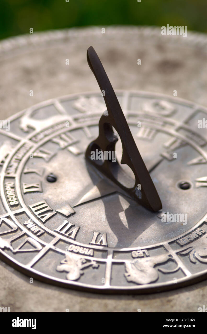 Stone Sundial Stock Photo