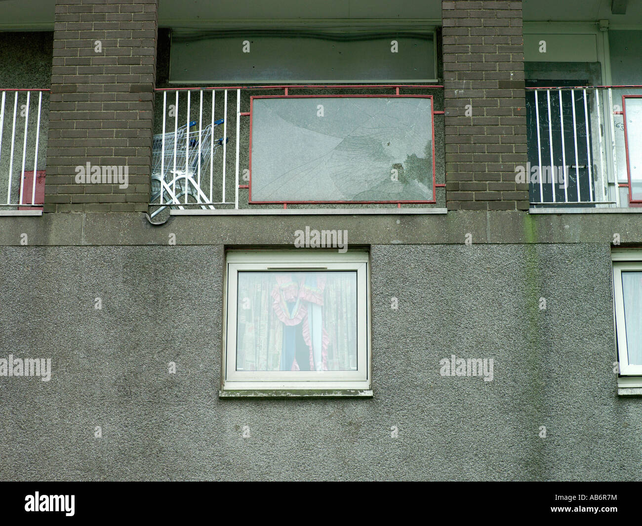 Close up of balconies in high rise development Stock Photo - Alamy