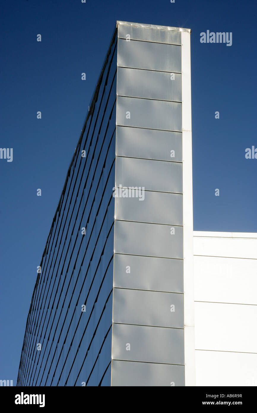 geometeric shape of modern architecture aluminium steel wall Stock Photo