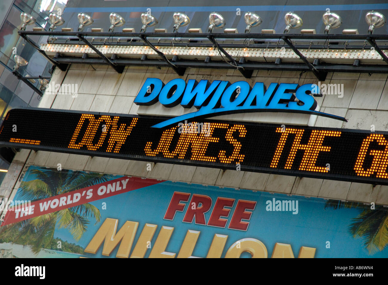 Dow Jones Ticker, Times Square Stock Photo - Alamy