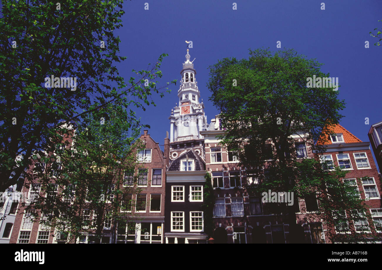 Raamgracht canal with 17th century homes Amsterdam the Netherlands Stock Photo