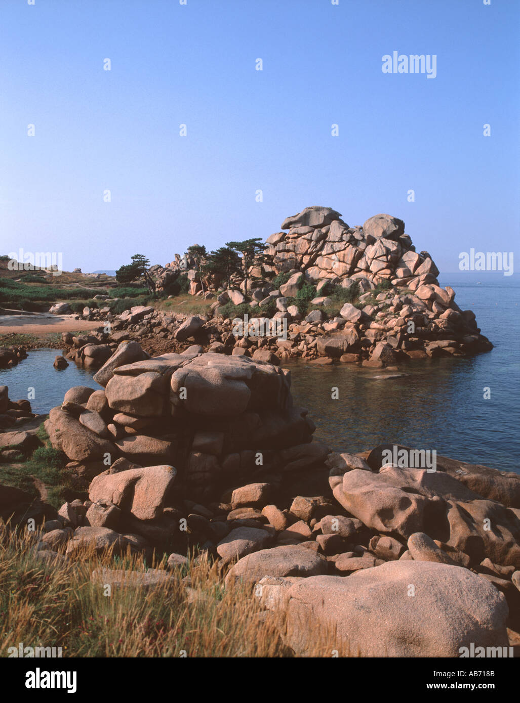 The Pink Granite Coast in Northern Brittany Stock Photo Alamy