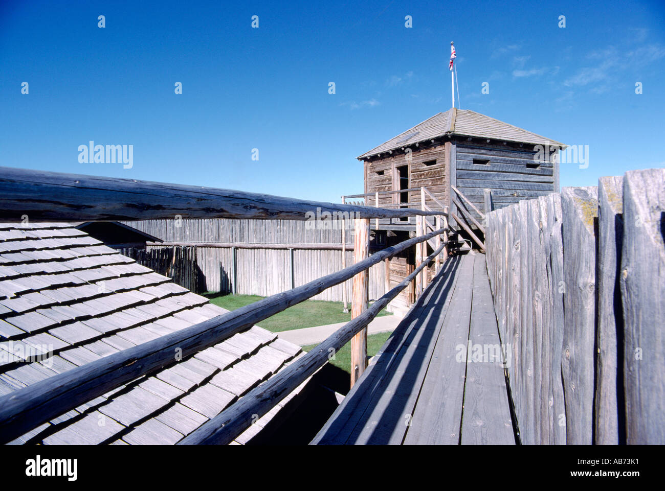 Fort Macleod in the Town of Fort Macleod in Alberta Canada Stock Photo