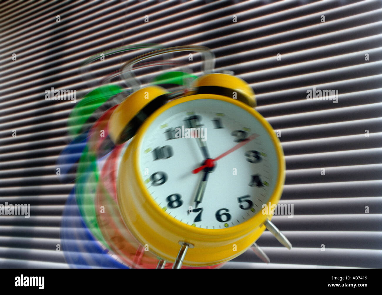 Alarm clock ringing at 7 o'clock Stock Photo Alamy