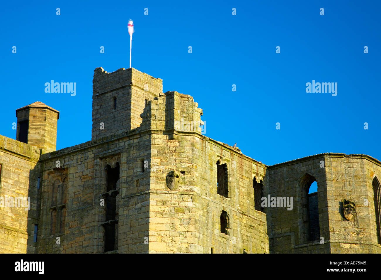 England Northumberland Warkworth Castle. Warkworth Castle, a