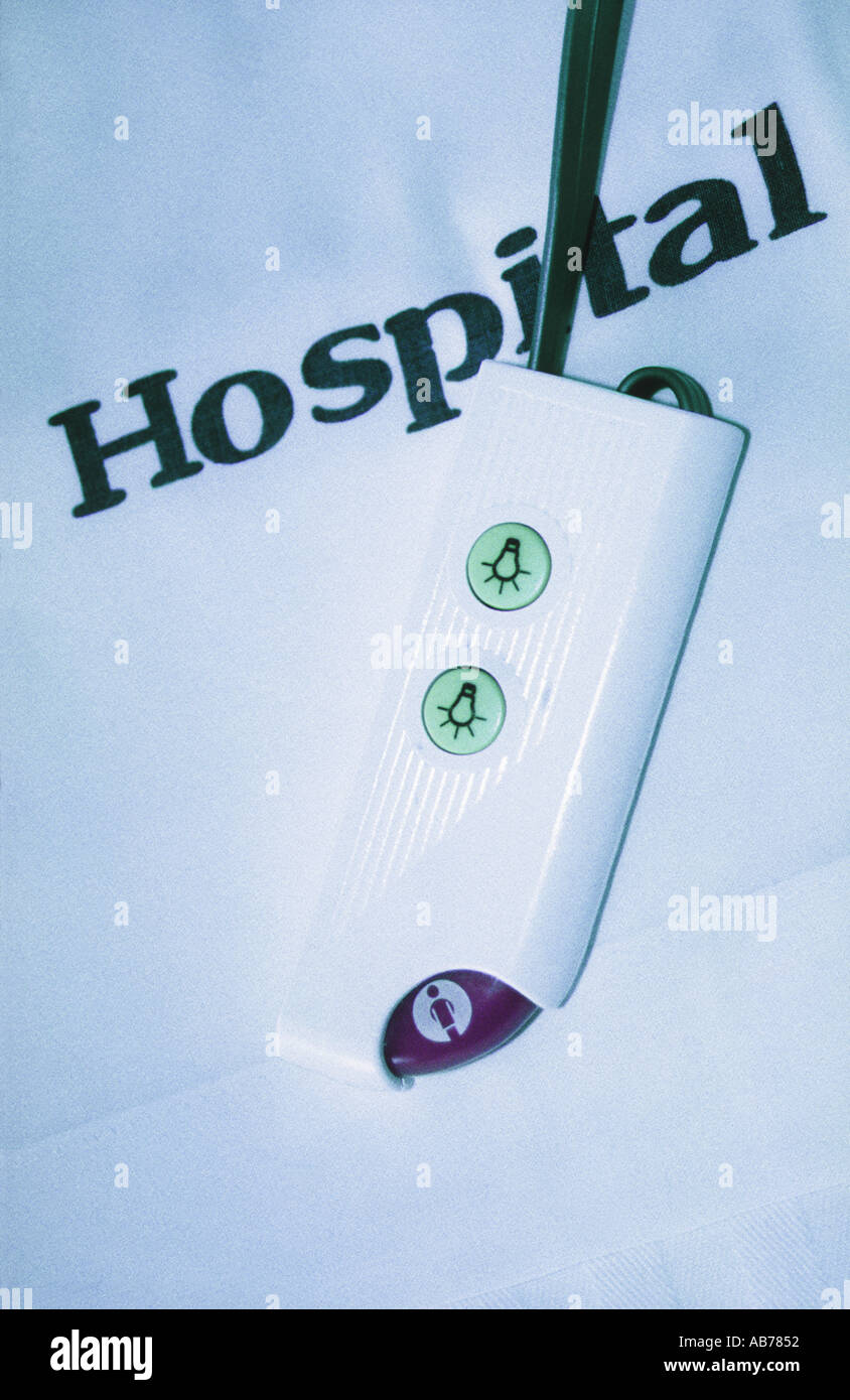 Code Button Hopsital Calling button in a hospital bed Stock Photo - Alamy