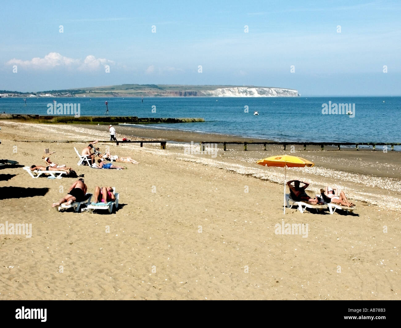 Shanklin Isle of Wight beach Stock Photo Alamy