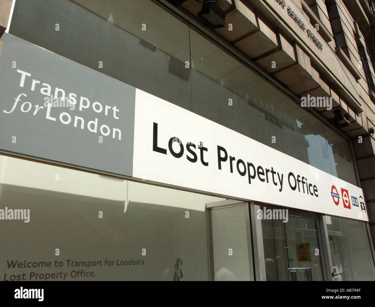 Transport for London Lost Property Office serving bus underground Docklands Light Railway and taxi transport users Stock Photo