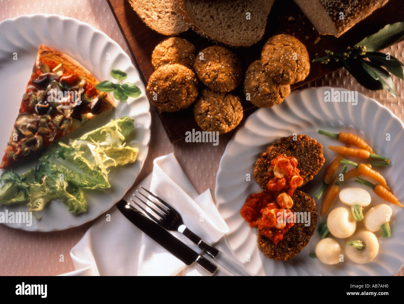 Food high in fibre (fiber) Stock Photo